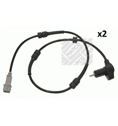 Capteur ABS - 2 capteurs ABS arrière gauche avec droit pour Citroën Xsara Zx et 306 Tambours BF-204006*2