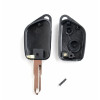 Coque de cle Peugeot 106 306 406 (2 Boutons - Emplacement de pile + LED)
