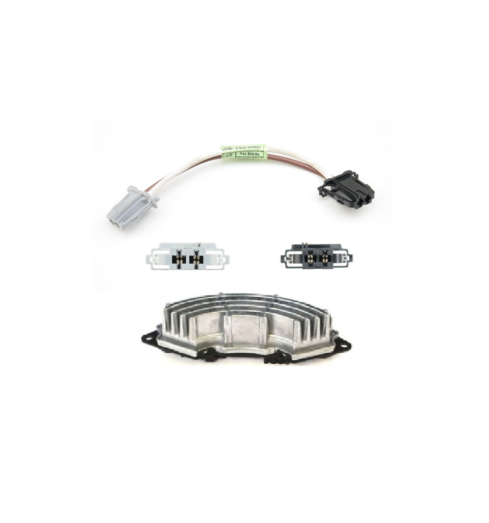 Prise de branchement avec resistance pour Citroën C4 Picasso 1 Jumpy Peuget  Expert Partner 1.6 2.0 Hdi - Origine Pièces Auto