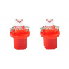 Ampoule feu diurne - 2 Ampoules LED B8.50 1 x Flux creuse rouge 12V L004R