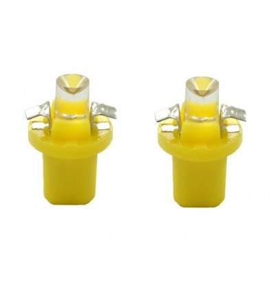 Ampoules LED B8.50 Creuse Jaune 12V tableau de bord / feux de signalisation