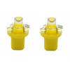 Ampoules LED B8.50 Creuse Jaune 12V tableau de bord / feux de signalisation