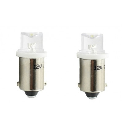 Ampoule feu diurne - Lot de 2 Ampoules LED BA9S blanche L007W *2