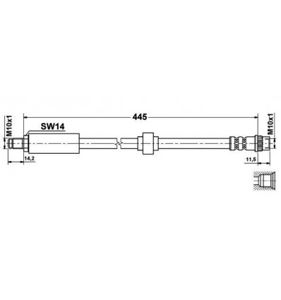 Flexibles de frein - Flexible de frein pour Renault Laguna 6T46555