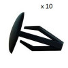 Agrafe de panneau - 10 Clips de fixation panneau de porte pour Toyota VCF1005 *10