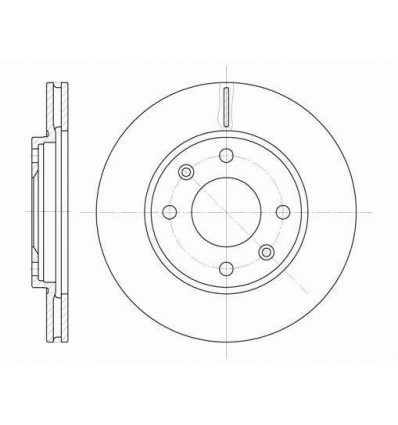 Disques de frein - Disque de frein avant pour Citroën Ax Saxo Zx Peugeot 106 205 206 306 309 104 54 5229