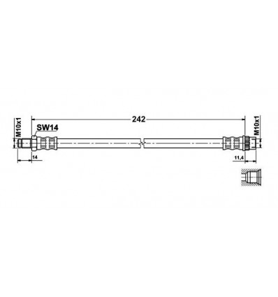 Flexibles de frein - Flexible de frein avant pour Renault Clio Twingo R21 Essence avec Diesel 700 269