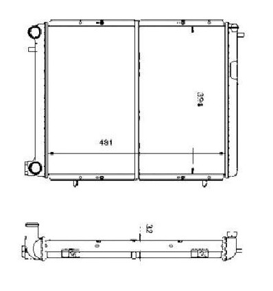 Radiateur moteur - Radiateur de refroidissement pour Renault 19 R19 87001