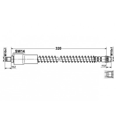 Flexibles de frein - Flexible de frein avant pour Renault Clio 2 Tous modeles 3331