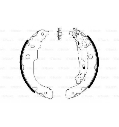 Jeu de machoires de frein Citroen C3 DS3 Peugeot 207 208