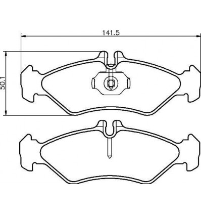 Plaquettes de frein arriere Mercedes-Benz Sprinter Volkswagen LT 28-35 28-46 Freinage