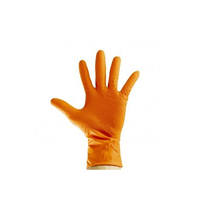 Gants - Gants de travail orange en nitrile taille M x 100 53551