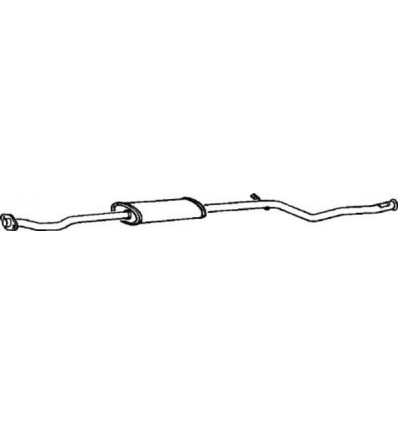 Echappement central pour saxo Tube d'échappement