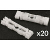 Agrafe de panneau - Lot de 20 clips de fixation enjoliveur de pavillon - baguette de porte - enjoliveur de pare-brise pour Se...