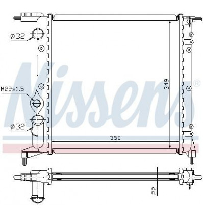 Radiateur moteur - Radiateur de refroidissement pour Renault Clio R11217