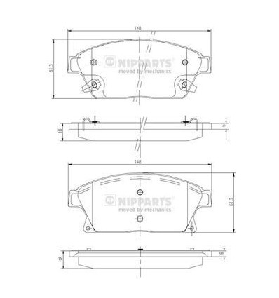 Plaquettes de frein - Jeu de plaquettes de frein avant pour Chevrolet Opel N3600915