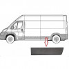 Baguette de protection latérale - Baguette de protection latérale gauche Jumper Ducato pour Peugeot Boxer M1314