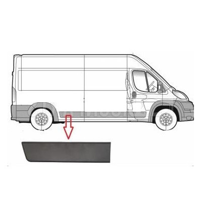 Baguette de protection latérale droite Jumper Ducato Boxer