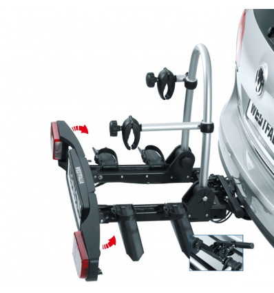 Porte velo sur attelage 2 velos rabattable,pliable 