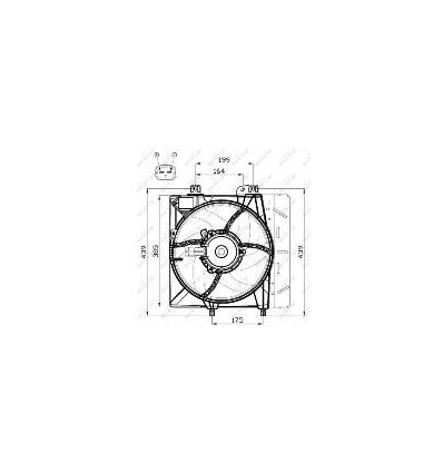 Refroidissement - Ventilateur de refroidissement pour Peugeot Citroën CFF272000P