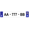 Plaque d'immatriculation plastique