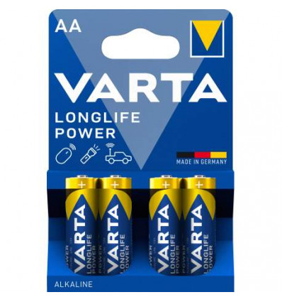 4 Piles Alcalines AA / LR6 Varta LongLife Power