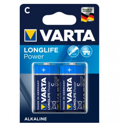 Pile - 2 Piles Alcalines C / LR14 Varta LongLife Power LR14