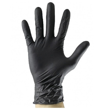 Boite gants noirs nitrile taille L