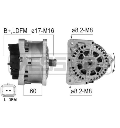 Alternateur - Alternateur pour Renault Dacia Nissan 210280A