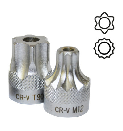 Embout de tournevis - Pointe de 1/2" 12 pans inviolable m14 10039