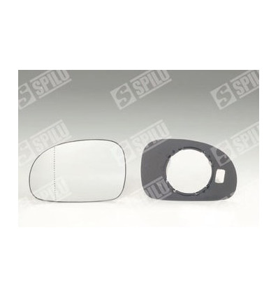 Verre de rétroviseur - Glace de rétroviseur droit avec support pour Peugeot 406 12338