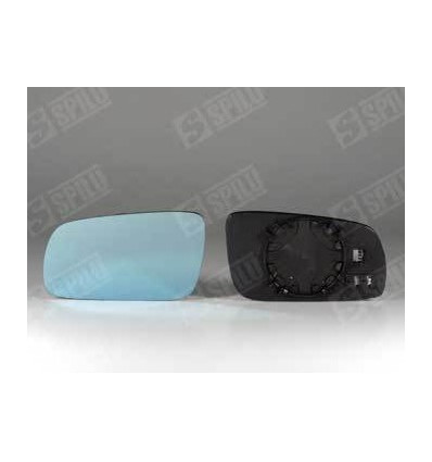 Verre de rétroviseur - Glace de rétroviseur gauche bleu avec support dégivrant pour Audi A3 A4 A6 A8 10201