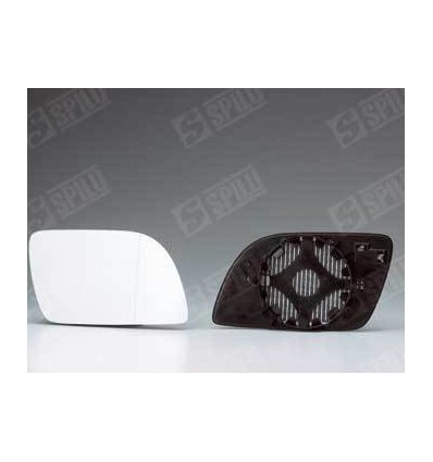 Verre de rétroviseur - Glace de rétroviseur droit avec support électrique Deg pour Volkswagen Polo 5 13512