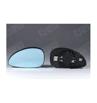 Verre de rétroviseur - Glace de rétroviseur bleu droit avec support dégivrant pour Citroën C4 2329559M