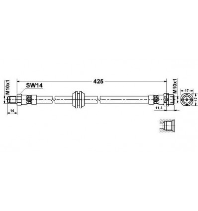 Flexibles de frein - Flexible de frein avant pour BMW serie 3 E36 500 201