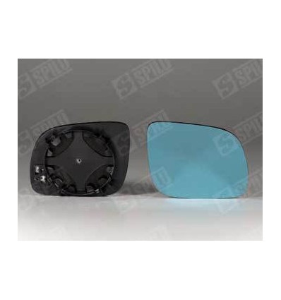 Verre de rétroviseur - Glace de rétroviseur bleu droit avec support pour Audi A3 A4 A6 A8 10218