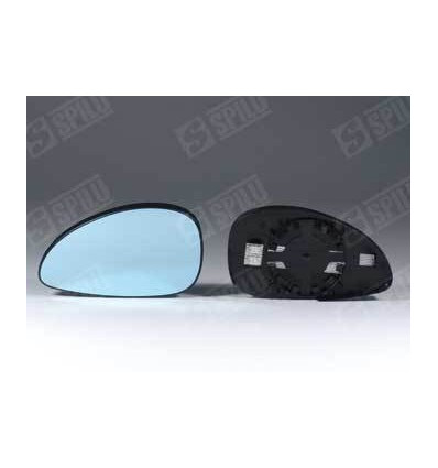 Verre de rétroviseur - Glace de rétroviseur bleu gauche avec support dégivrant pour Citroën C4 10537