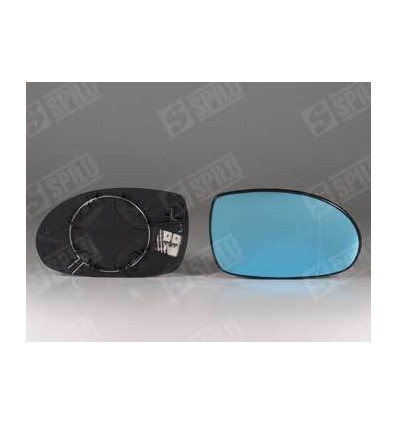 Verre de rétroviseur - Glace de rétroviseur bleu droit avec support dégivrant pour Citroën C5 10514