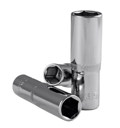 Douille - Douille 3/8" long douille 65mm - 15mm, chrome 13328