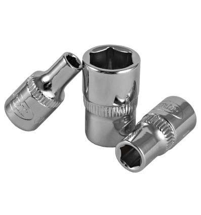 Douille - Douille 1/4" 6 pans 5mm - chromé 13352