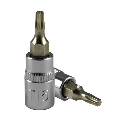 Embout de tournevis - Tête pour manche tournevis (tx) 8mm, chrome 13382