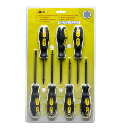 Douille à embout torx - Jeu de 7 tournevis 6 pans Torx 51381