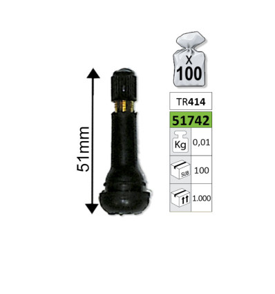 Outillage - Valves pour jantes tr414 51mm 51742