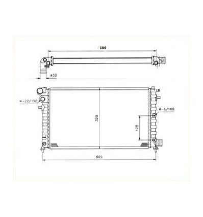 Radiateur eau de refroidissement Peugeot 106, Citroen Saxo Radiateur de refroidissement