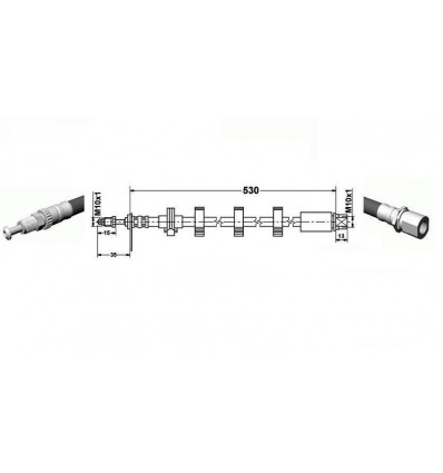 Flexibles de frein - Flexible de frein avant gauche pour Peugeot 406 520192