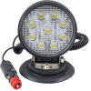 Outillage - Projecteur de travail, rond, lumière concentré, base magnetique 52569
