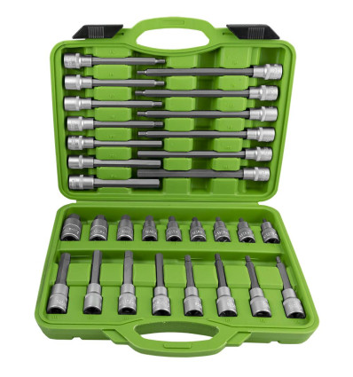 Coffret à douilles - Coffret embouts 6 pans 30 pièces 52604