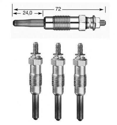 4 Bougie Diesel Peugeot Citroen Renault Fiat Opel Ford Bougie de préchauffage