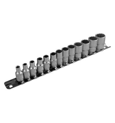 Embout de tournevis - Jeu de douilles pour tournevis 1/4" 12 pans 52717