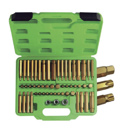 Coffret à douilles - Coffret d’embouts de vissage 55 pièces heavy duty 52753